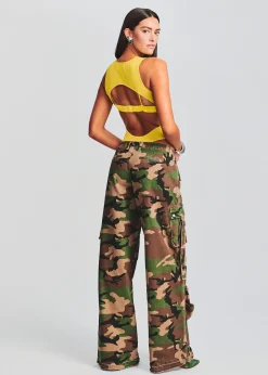 Retrofete Jane Cargo Pant Washed Camo Sale