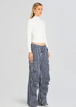 Retrofete Jane Cargo Pant Navy Stripe New