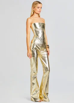 Retrofete Jenesis Leather Top Gold Best Sale