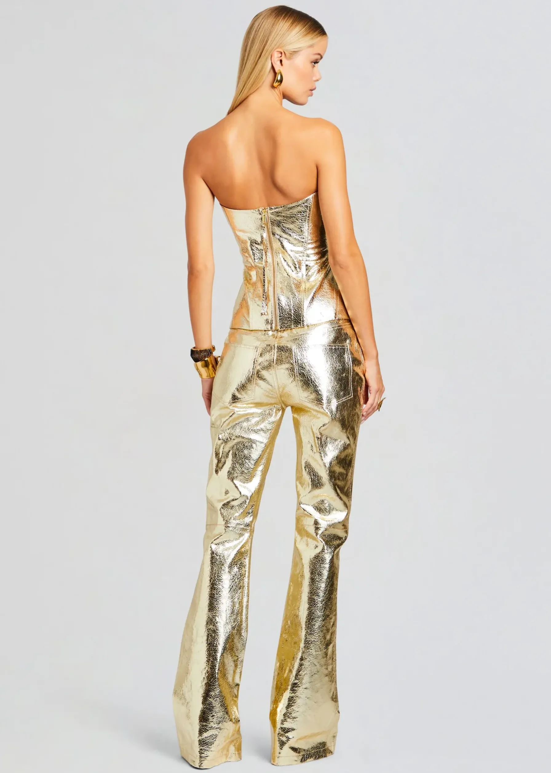 Retrofete Jenesis Leather Top Gold Best Sale