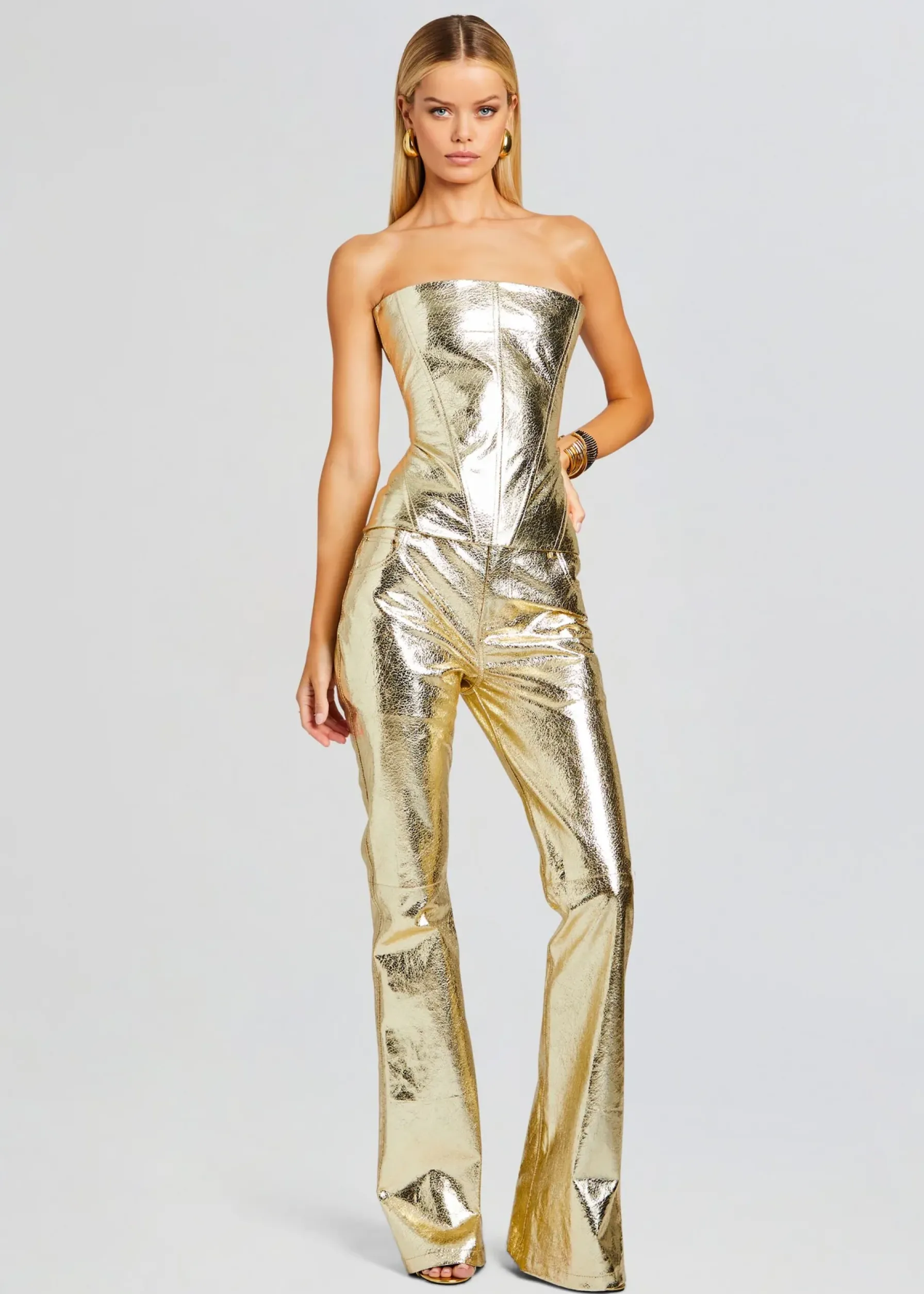 Retrofete Jenesis Leather Top Gold Best Sale