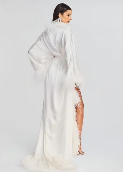 Retrofete Juno Feather Robe White Outlet