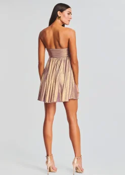 Retrofete Kaiser Dress Purple/Gold Clearance