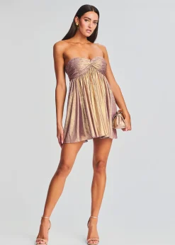 Retrofete Kaiser Dress Purple/Gold Clearance