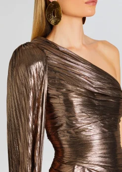 Retrofete Karena Dress Metallic Bronze New