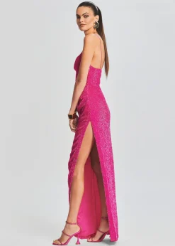 Retrofete Katya Sequin Dress Hot Pink Discount