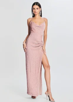 Retrofete Katya Sequin Dress Dusty Peach Shop
