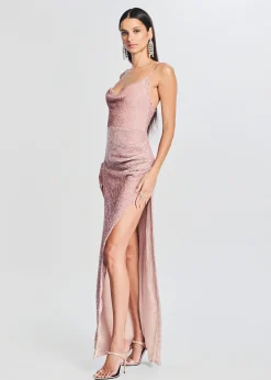 Retrofete Katya Sequin Dress Dusty Peach Shop