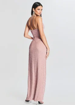 Retrofete Katya Sequin Dress Dusty Peach Shop