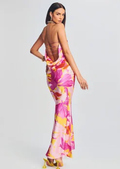 Retrofete Keaton Silk Dress Botanical Floral Best Sale