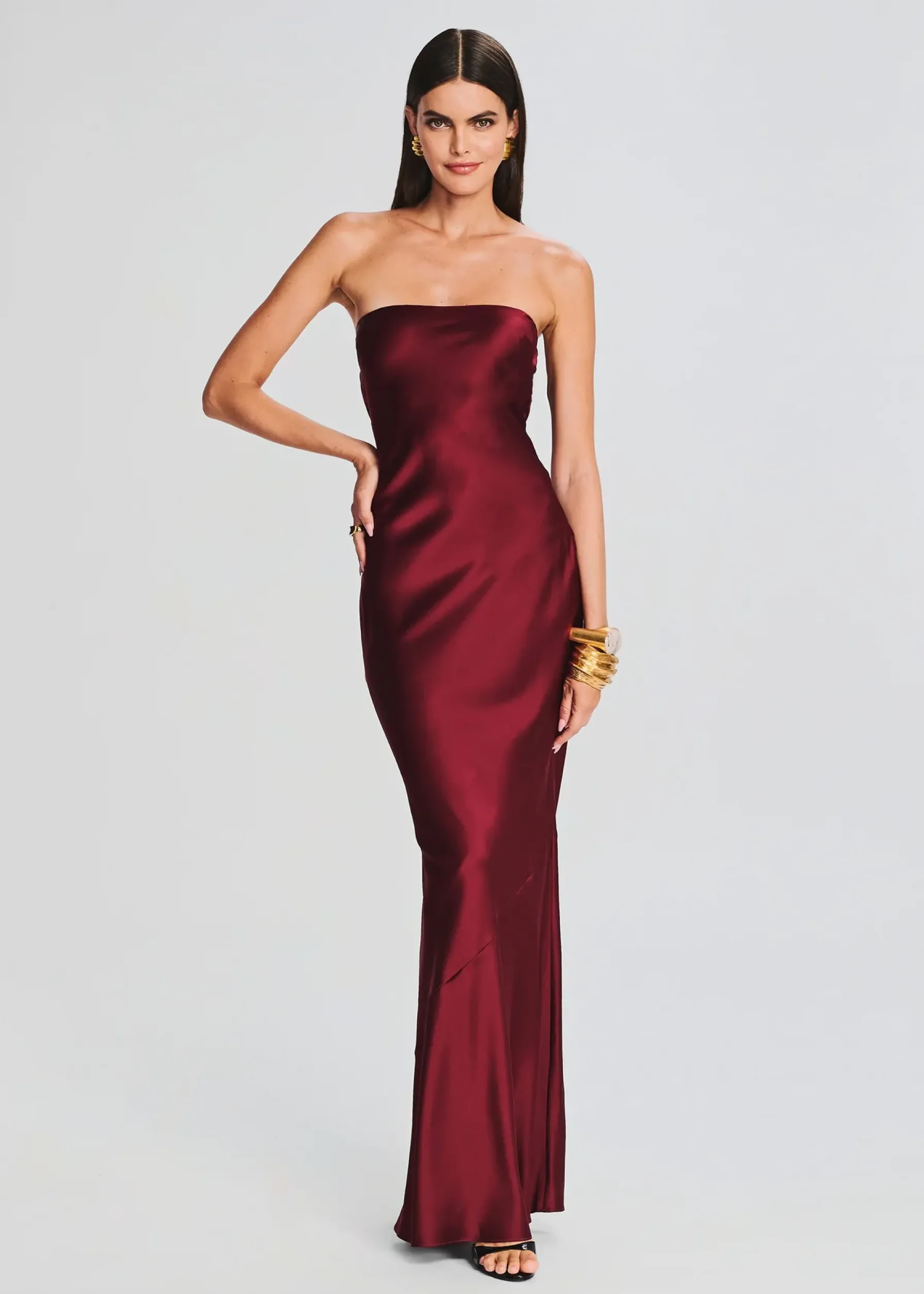 Retrofete Keaton Silk Dress Cabernet Cheap