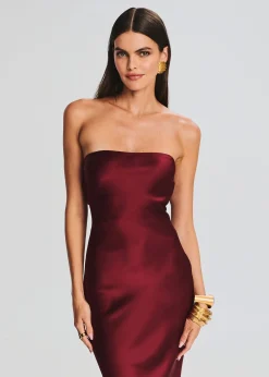 Retrofete Keaton Silk Dress Cabernet Cheap