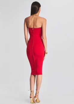 Retrofete Khandie Bandage Knit Dress Red Outlet
