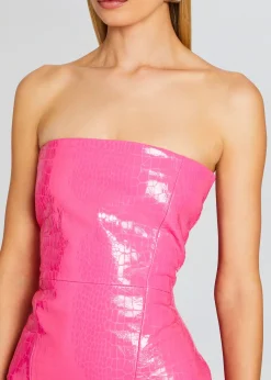 Retrofete Kimora Leather Dress Paradise Pink Outlet