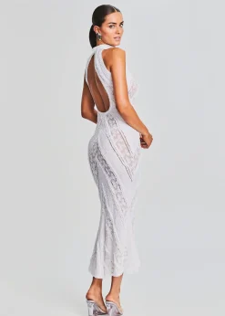 Retrofete Kivah Long Dress White Sa Punta Store