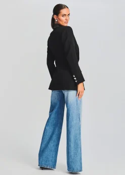 Retrofete Kristin Blazer Black New