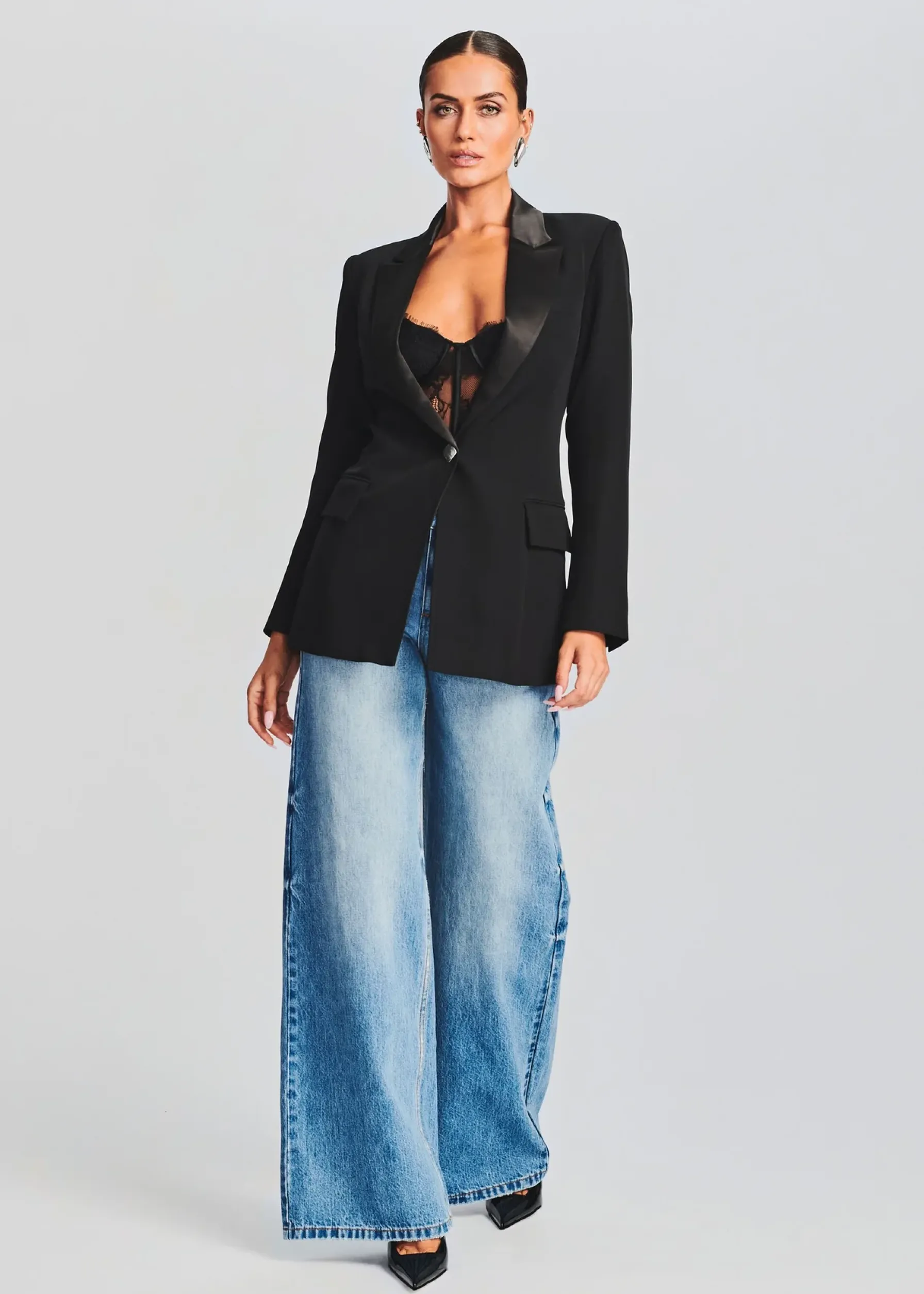 Retrofete Kristin Blazer Black New