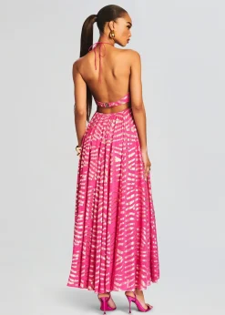 Retrofete Lara Long Dress Fuschia Shop