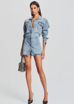Retrofete Laura Denim Dress Tidal New