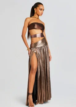 Retrofete Lia Dress Brown Ombre Best Sale