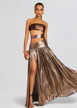 Retrofete Lia Dress Brown Ombre Flash Sale