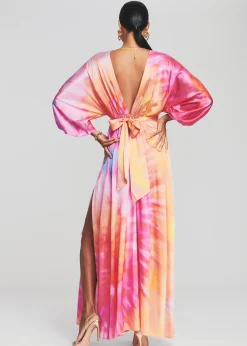 Retrofete Lila Silk Dress Sunset Cheap