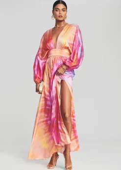 Retrofete Lila Silk Dress Sunset Cheap