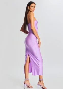 Retrofete Lily Lycra Maxi Dress Lilac Purple Flash Sale
