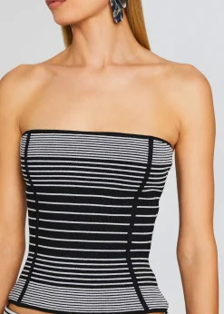 Retrofete Lise Top Metallic Black/Silv Clearance