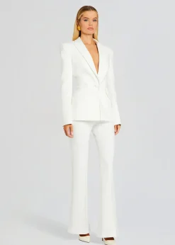 Retrofete Lizzy Low Rise Flared Trousers White Cheap