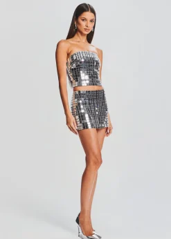 Retrofete Londyn Skirt Black/Silver Flash Sale