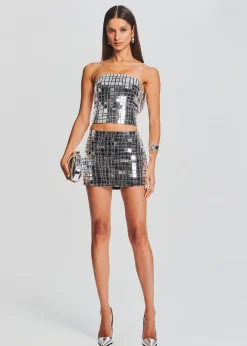 Retrofete Londyn Skirt Black/Silver Flash Sale