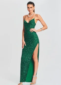 Retrofete Loretta Sequin Dress Emerald Store