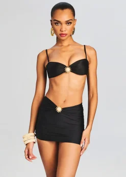 Retrofete Lucia Bikini Top Black New
