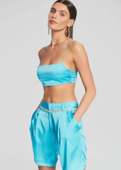 Retrofete Lucine Silk Bra Blue Atoll Fashion