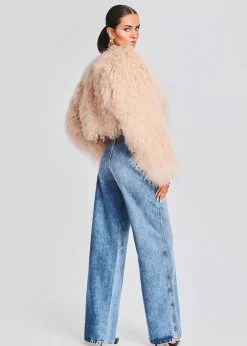 Retrofete Luxe Fur Jacket Tannin Flash Sale
