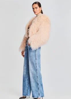 Retrofete Luxe Fur Jacket Tannin Best Sale