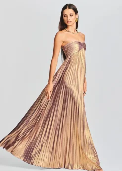 Retrofete Lyanna Dress Purple/Gold Cheap