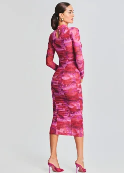 Retrofete Mabel Long Dress Pink Cheap