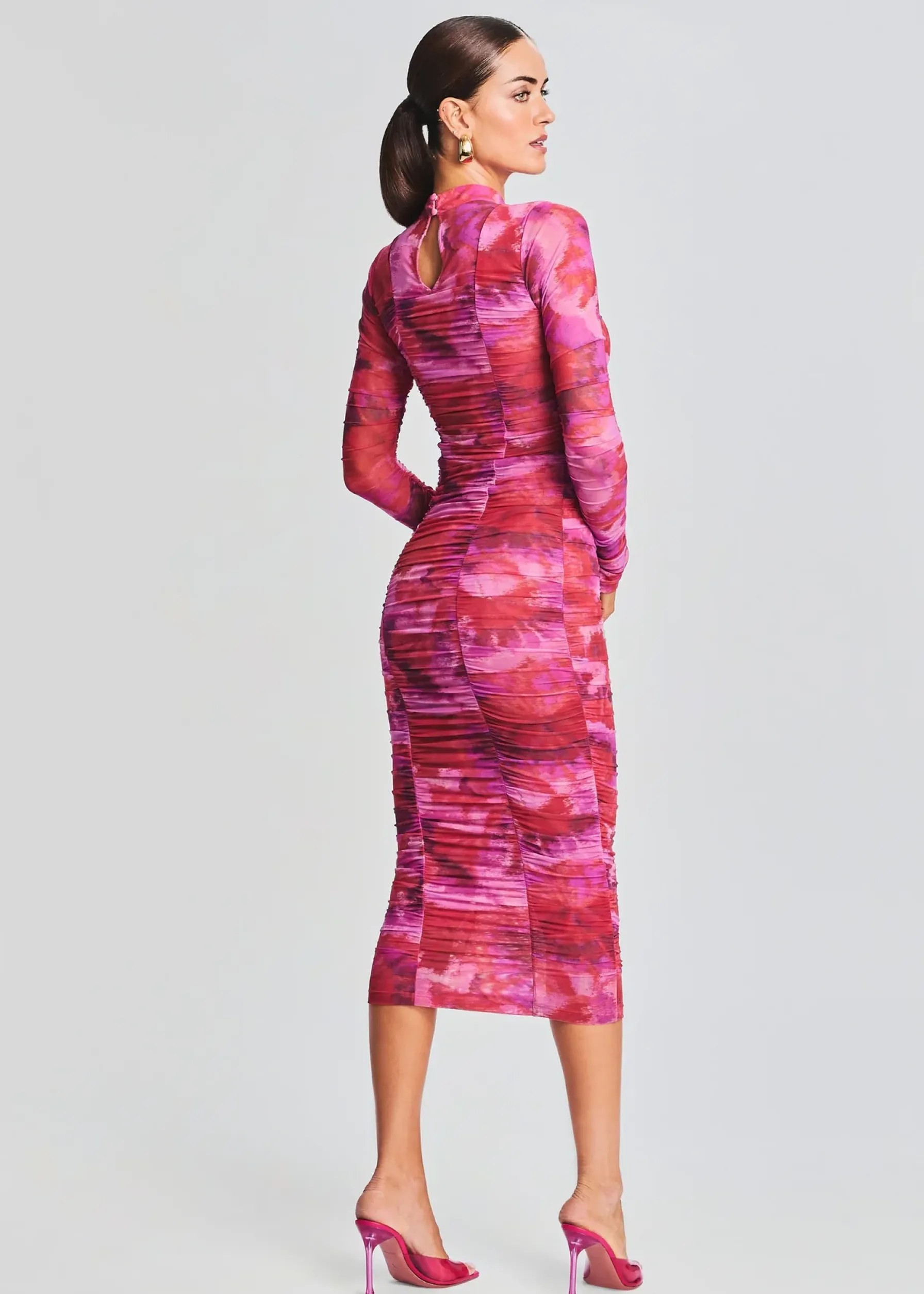 Retrofete Mabel Long Dress Pink Cheap