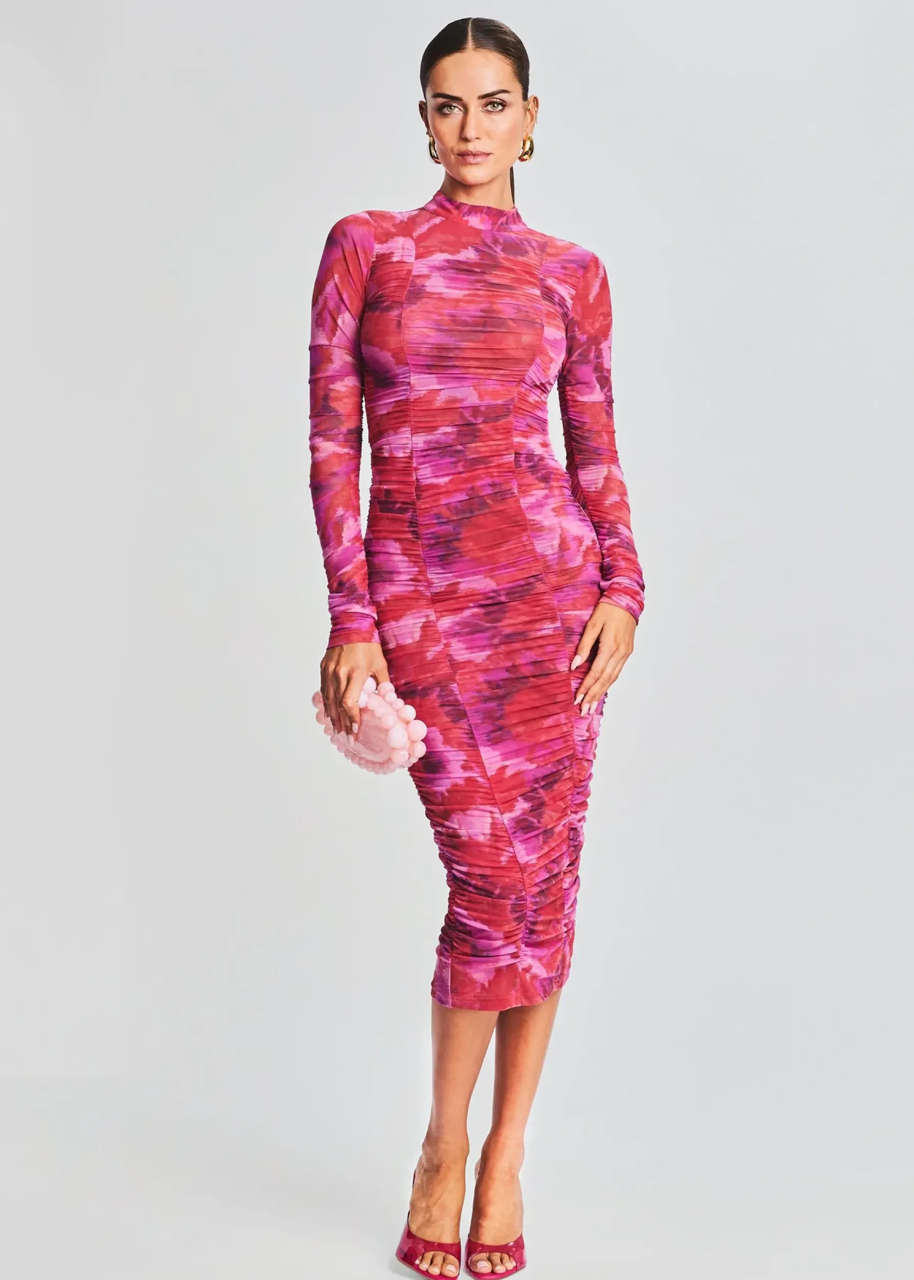 Retrofete Mabel Long Dress Pink Cheap