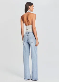 Retrofete Maci Embellished Knit Bodysuit White Flash Sale