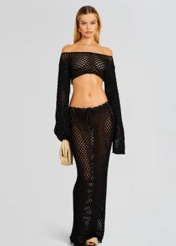 Retrofete Magen Knitted Skirt Black Cheap