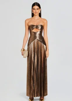 Retrofete Mallory Dress Metallic Bronze Best Sale