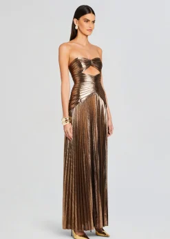 Retrofete Mallory Dress Metallic Bronze Store