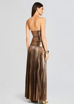 Retrofete Mallory Dress Metallic Bronze Flash Sale