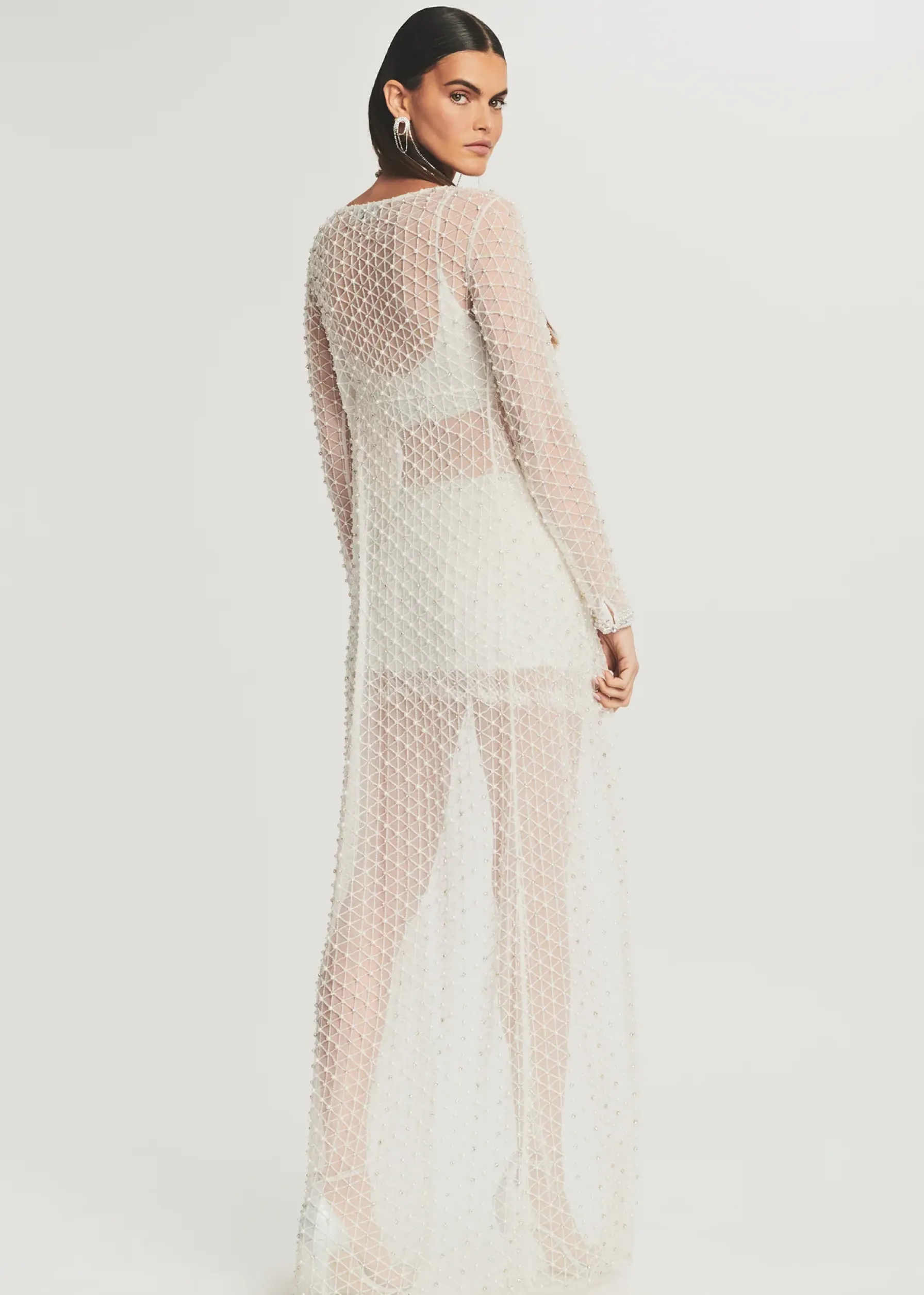 Retrofete Marcel Beaded Duster White Sale