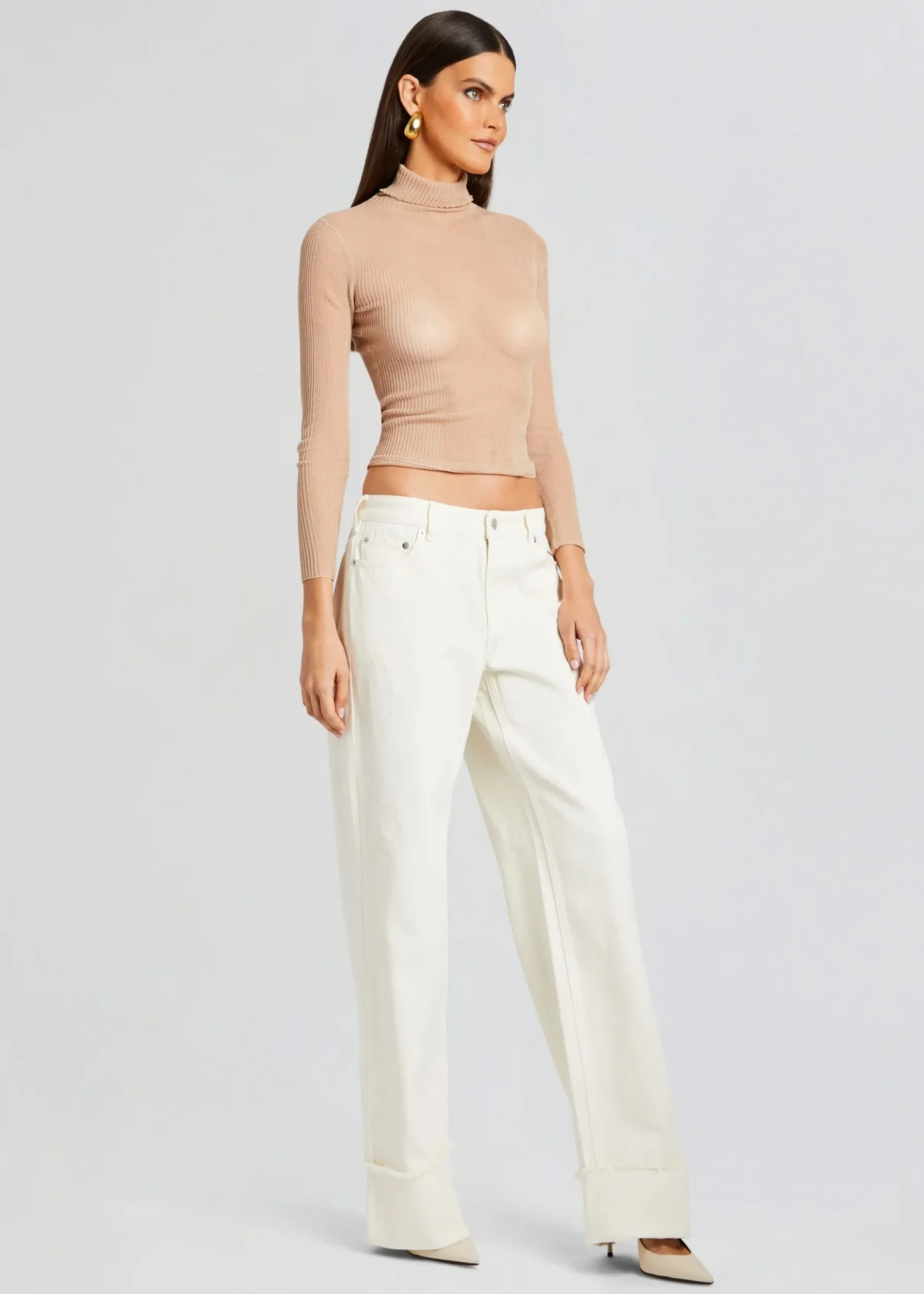 Retrofete Margot Cuffed Boyfriend Jean Off White Sale