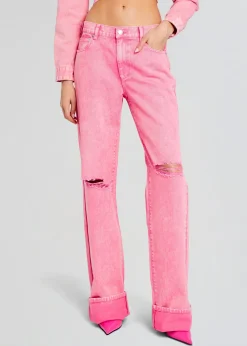 Retrofete Margot Cuffed Boyfriend Jean Malibu Pink Discount