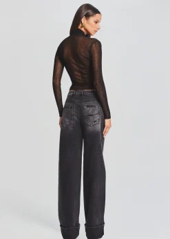 Retrofete Margot Cuffed Boyfriend Jean Midnight Hot